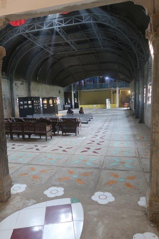 Inside the main area of Chicken Church