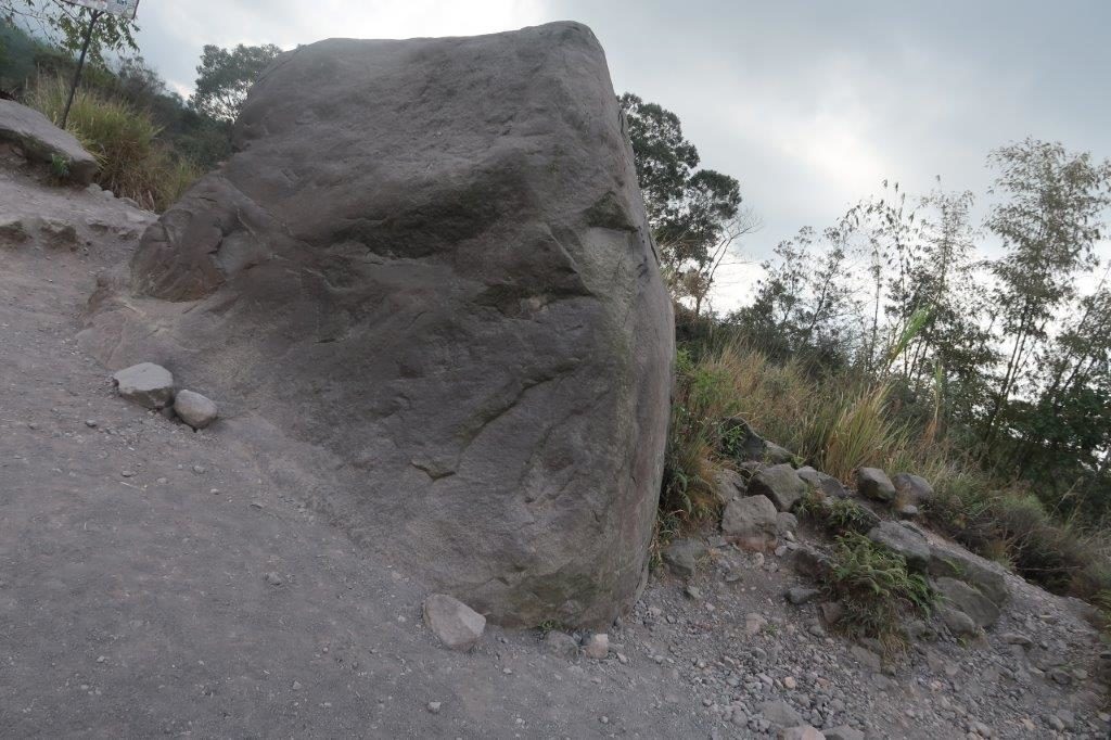 Notice the face on Alien Stone (Mount Merapi Jeep Adventure)