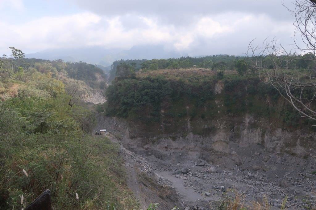 Valley formed by lava flow from Mount Merapi