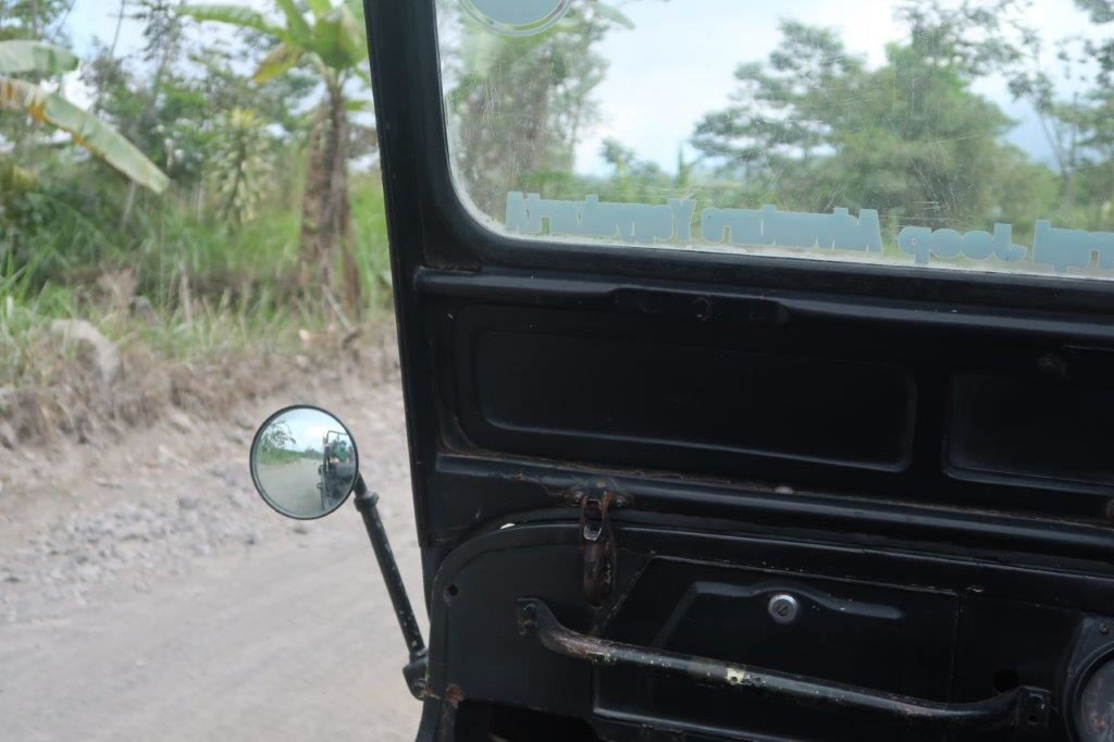 Artsy shot of 2bearbear on Merapi Jeep Tour