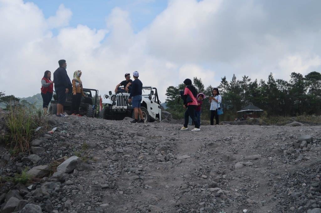 Photo taking at the end of Merapi Jeep Adventure