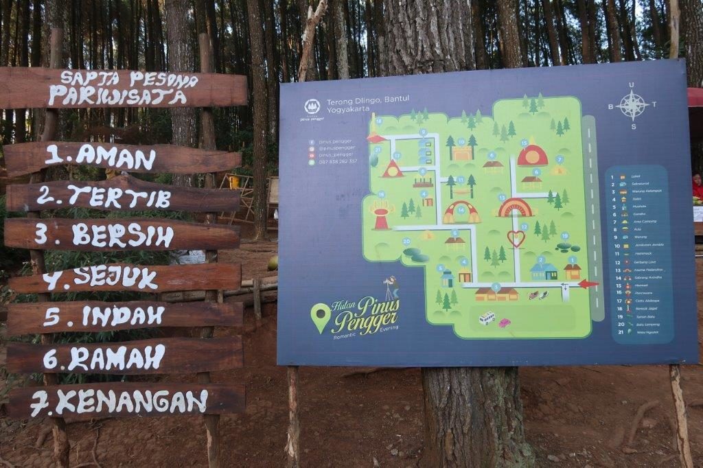 Map of Pinus Pengger Jogyakarta Pine Forest