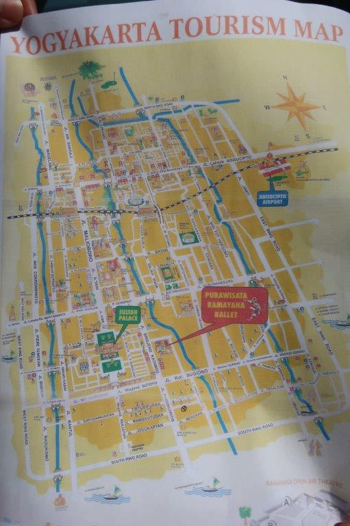 Yogyakarta City Map with Attractions
