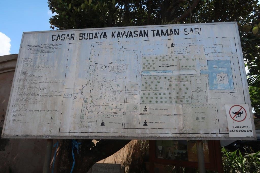Map of Taman Sari Water Castle Yogyakarta