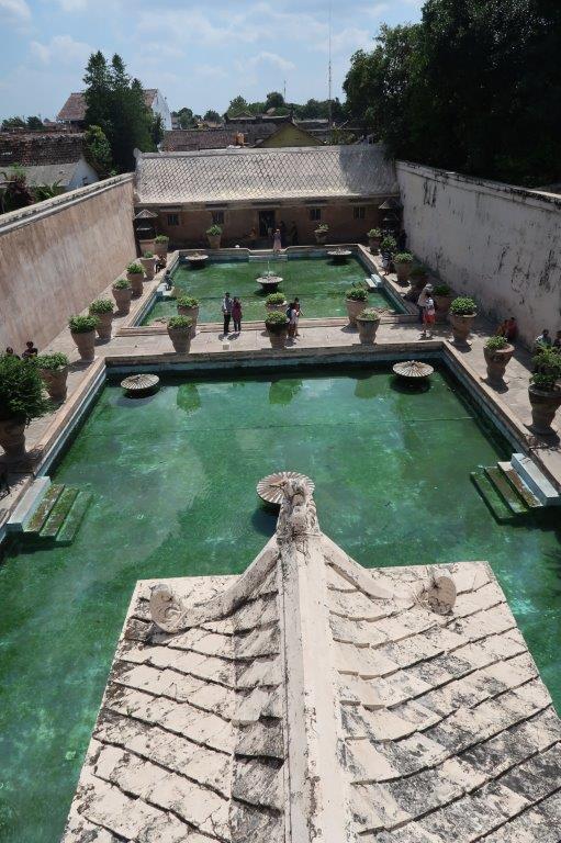 Reflection pool taken from the top at Sultan Palace (Taman Sari) Yogyakarta