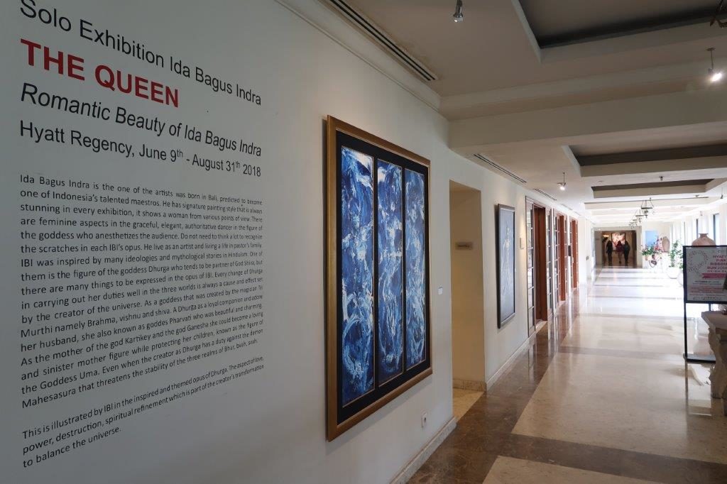 Art exhibition along the lobby of Hyatt Yogyakarta