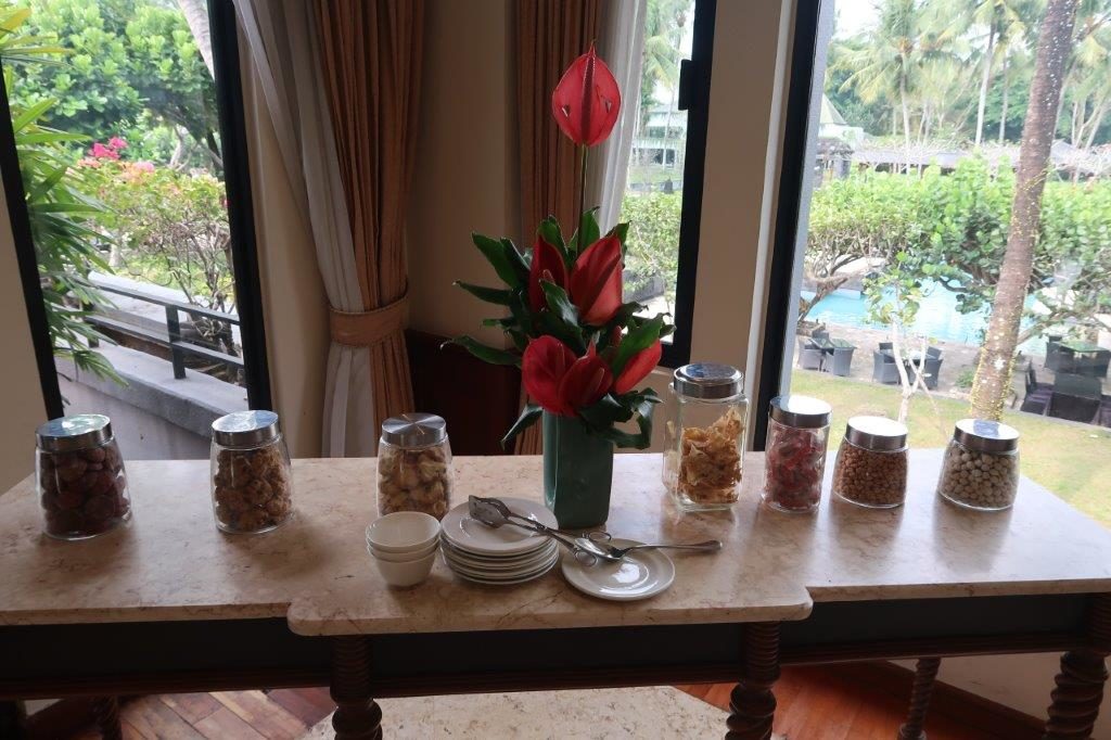 Selection of snacks at Hyatt Yogyakarta Lounge