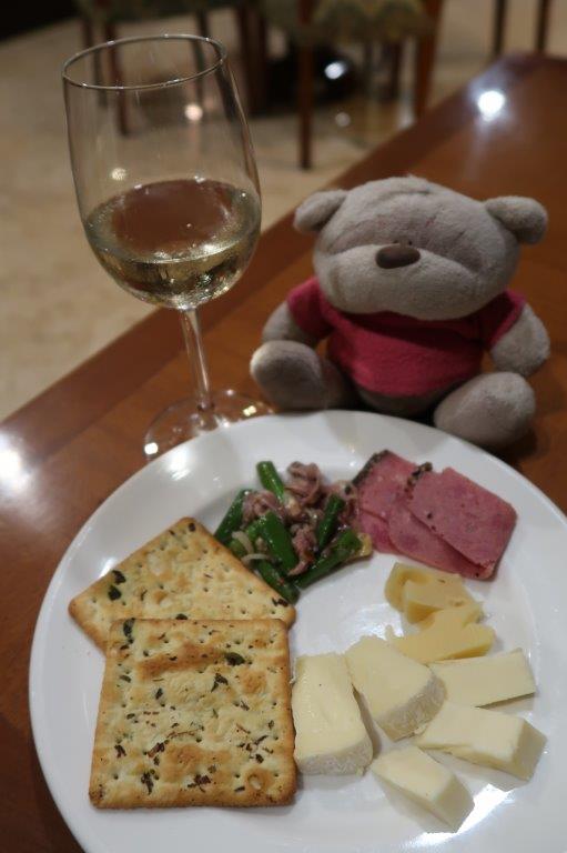 Cheese and white wine Regency Club Lounge Hyatt Yogyakarta
