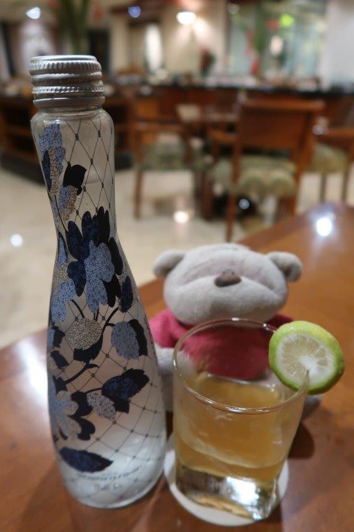 Beautiful bottle of Mineral Water @ Hyatt Regency Club Lounge Yogyakarta
