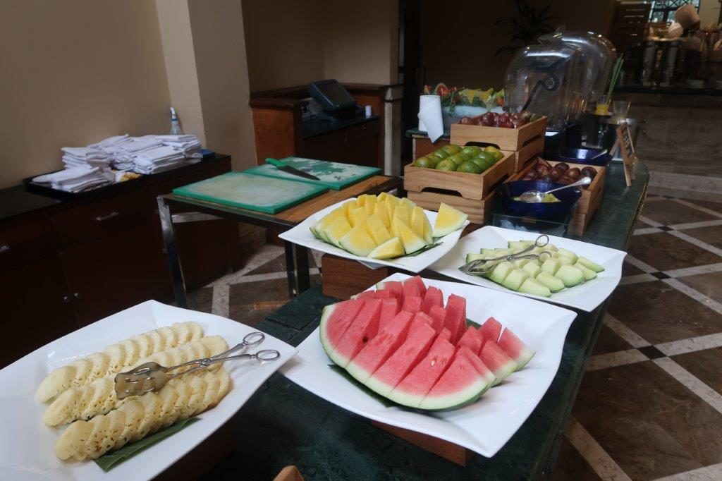 Selection of fruits for breakfast at Hyatt Yogyakarta