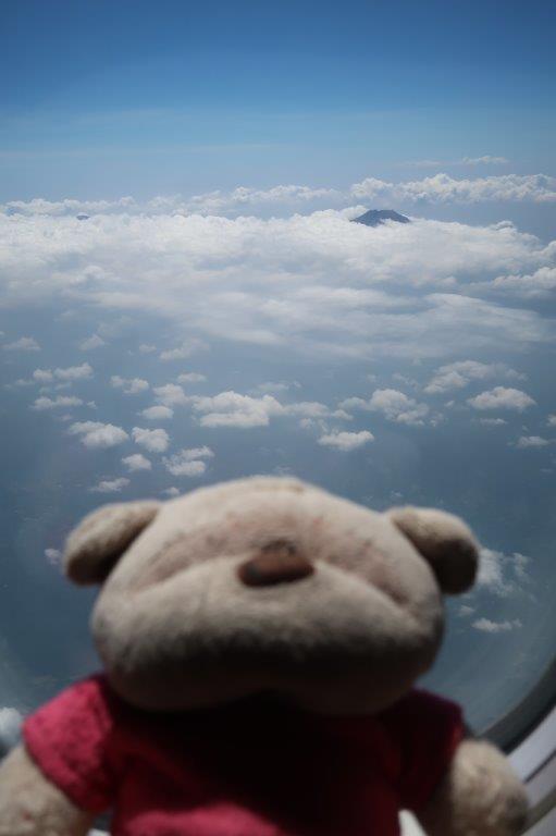2bearbear with Mount Merapi in the air
