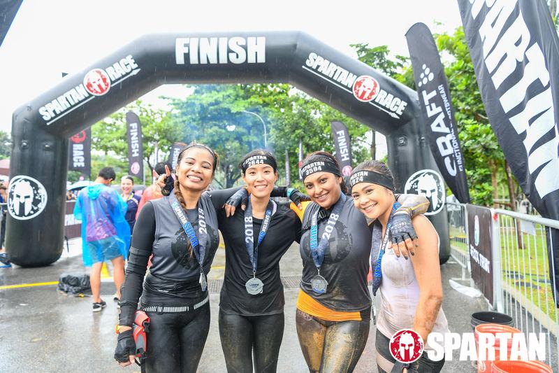 We did it! (Spartan Race SG Finish Line)