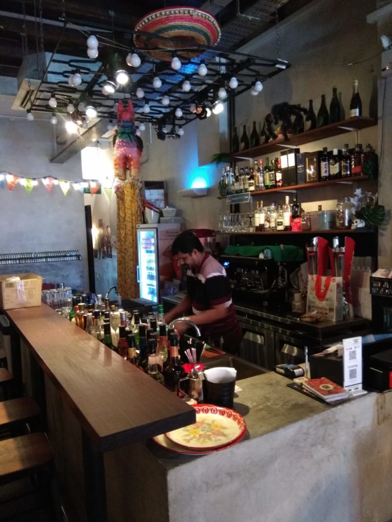 Chimichanga full bar serving margaritas, tequila shots and corona beers