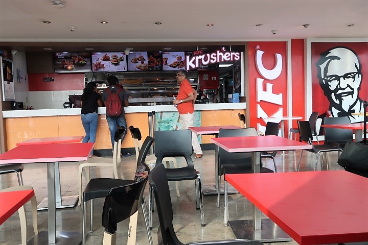 Our first meal in India - KFC!