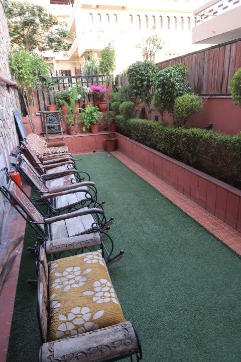 Seats at communal area of Hotel Pearl Palace Jaipur