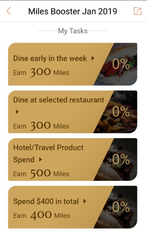 Tasks for bonus miles using Mileslife App Singapore