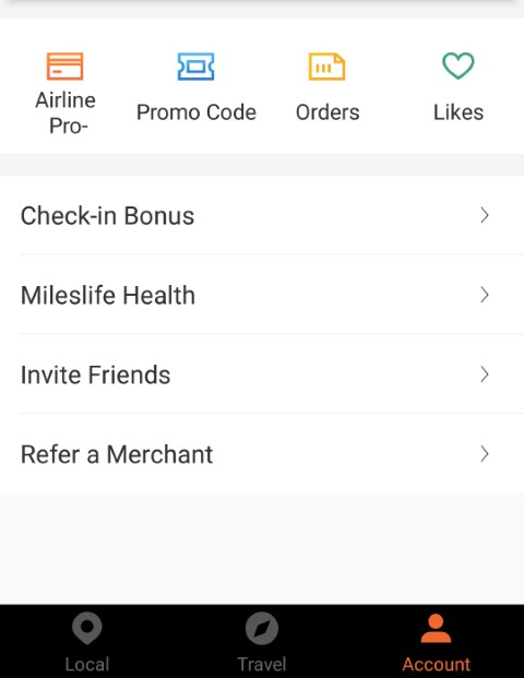 Check-In Bonus and Mileslife Health on Mileslife App