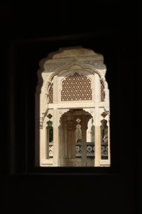 Frames that can be used for photo taking at Jaipur King's Tomb
