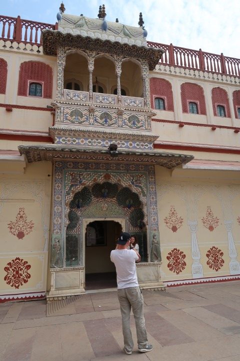 2 levels of doorways in City Palace Jaipur
