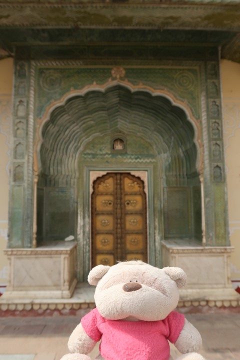 Doorway of City Palace Jaipur - in Kate's favourite teal green colour!
