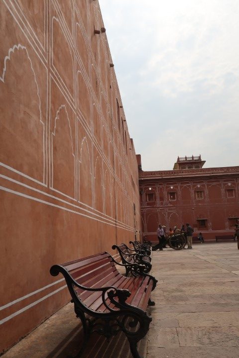 Walls of City Palace Jaipur in the iconic "Jaipur Pink" - Definitely Instagram-Worthy!