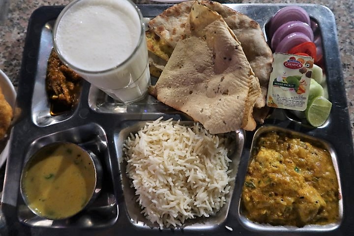 Vegetarian Thali at Kalyan Restaurant Jaipur