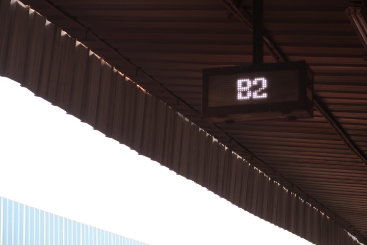 Carriage number shown on a smaller display at Jaipur Train Station