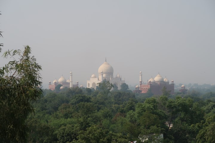 View of the Taj Mahal from rooftop of Hotel Atulyaa Taj Agra