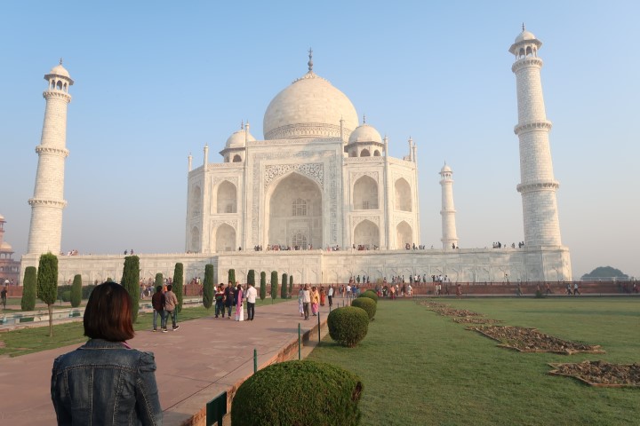Do you notice that that the outer minarets of the Taj Mahal are actually inclined outwards ?