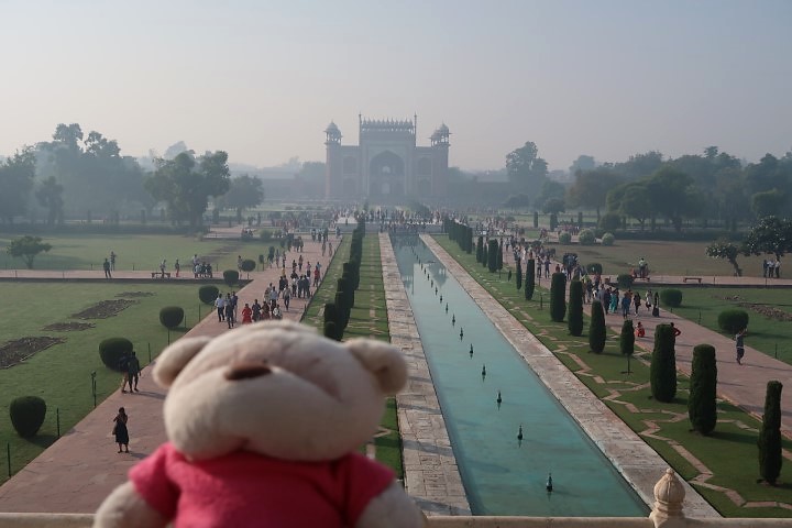 After climbing the steps of the Taj Mahal