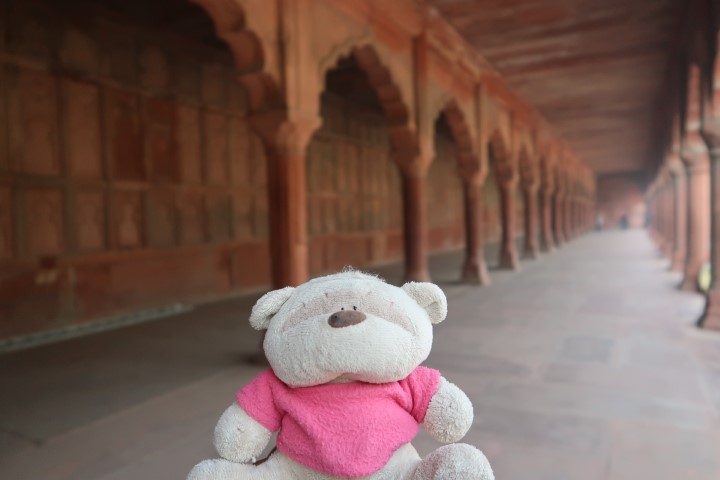 "Nobody" shot of ancient walkway in Taj Mahal