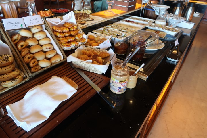 Pastries and cold cuts for the Grand Dragon Ladakh Breakfast Buffet