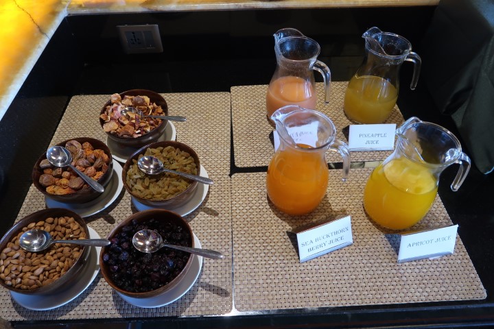 Condiments and Fruit Juice of the Grand Dragon Ladakh Buffet Breakfast