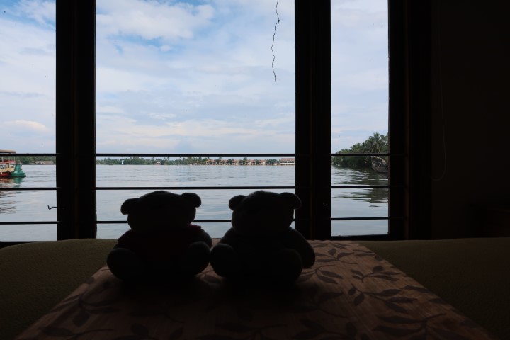View from room inside Alleppey Boathouse Room