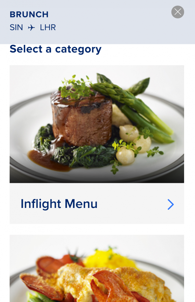 Book the Cook using the Singapore Airlines App