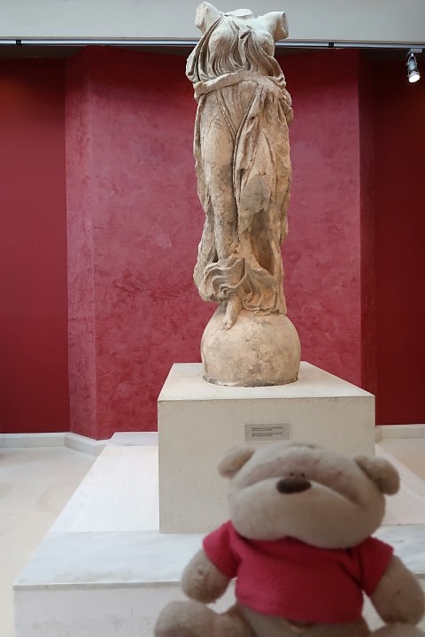 Headless statue of Nike within Hadrian's Library Athens