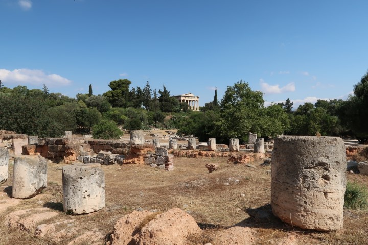 Ancient Agora with Temple of Hephaistos in the background