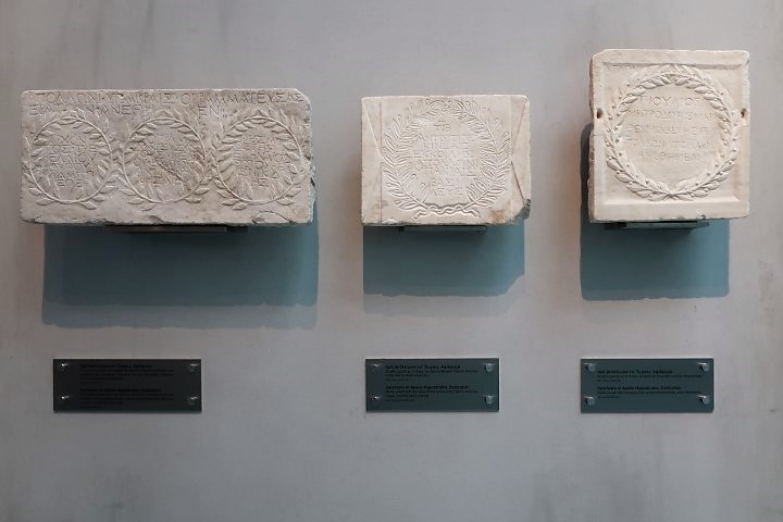 Excavated artefacts at Acropolis Museum