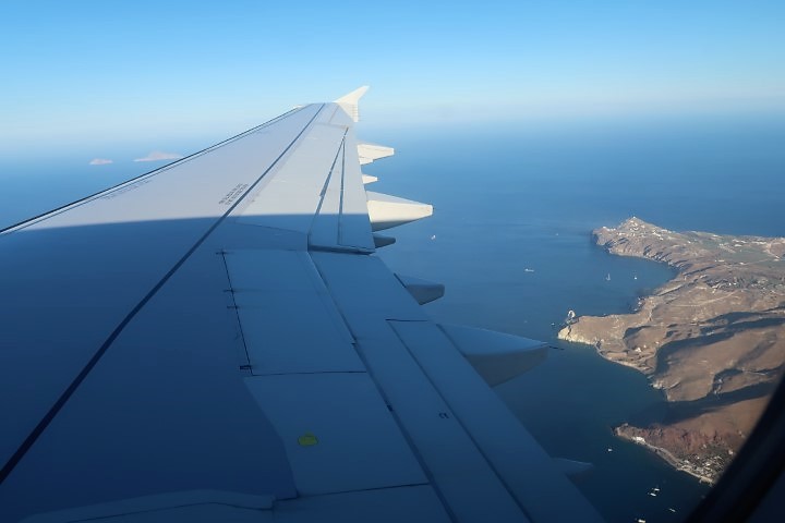 Flying over the islands of Greece!