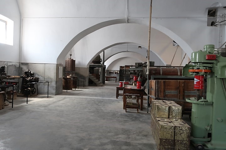 Machineries inside Tomato Industrial Museum Santorini