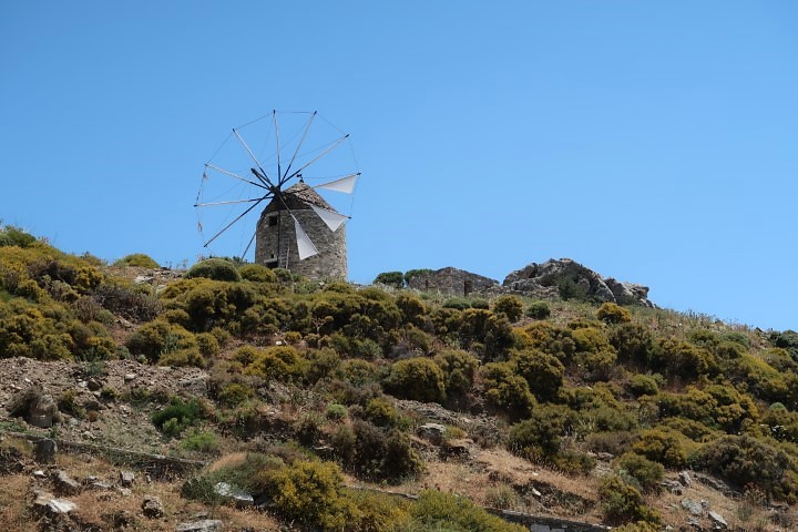 Where the old wind mills of Naxos...