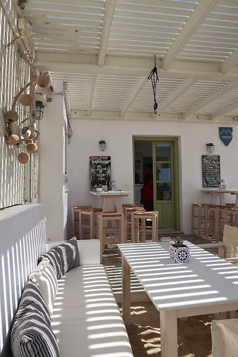 Victoria Cafe at Mikri Vigla Beach Naxos