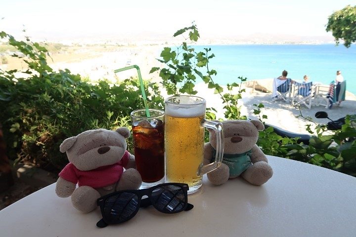 Chilling at Avali Restaurant Plaka Beach Naxos