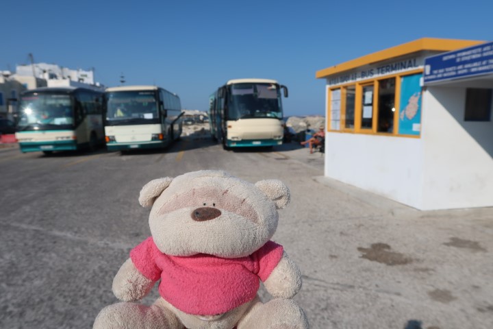 Bus terminal Paros from Parikia to Naousa