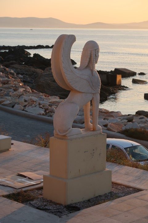 Statue along the coast of Naxos