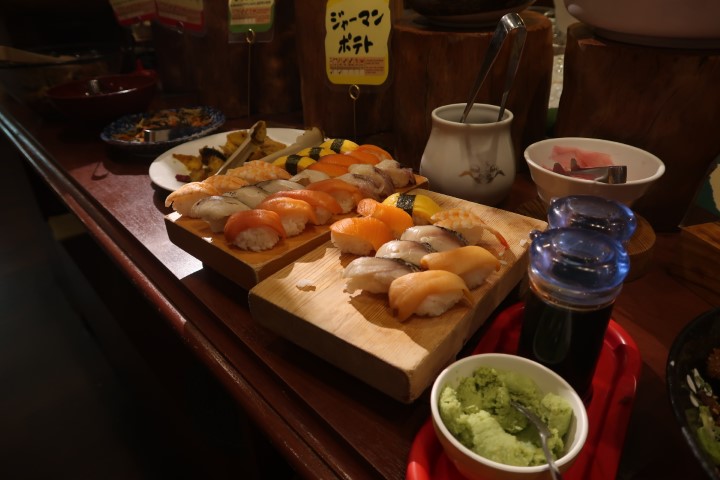 Karakara Okinawan Buffet - Limited Sushi Options