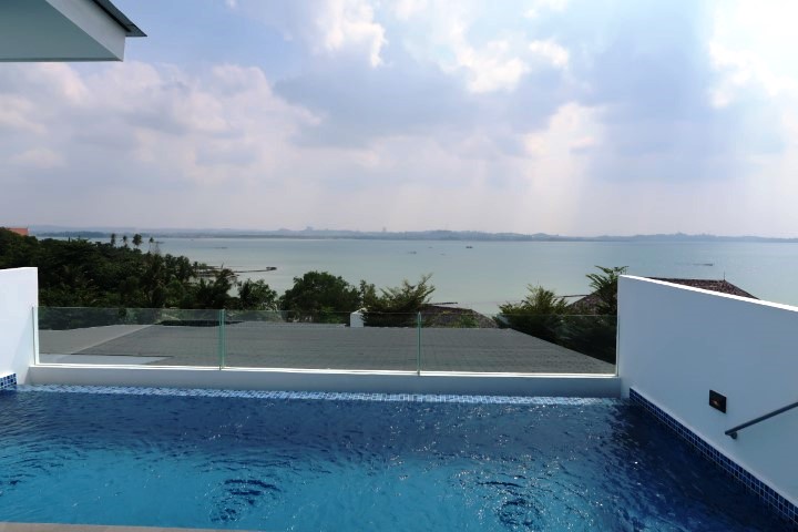 Unblocked sea views from Montigo Nongsa Batam Villa's Private Pool - As Promised