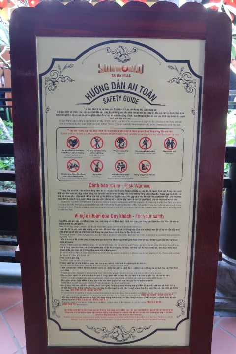 Not sure why Kate took this photo of Safety Guide at Ba Na Hills