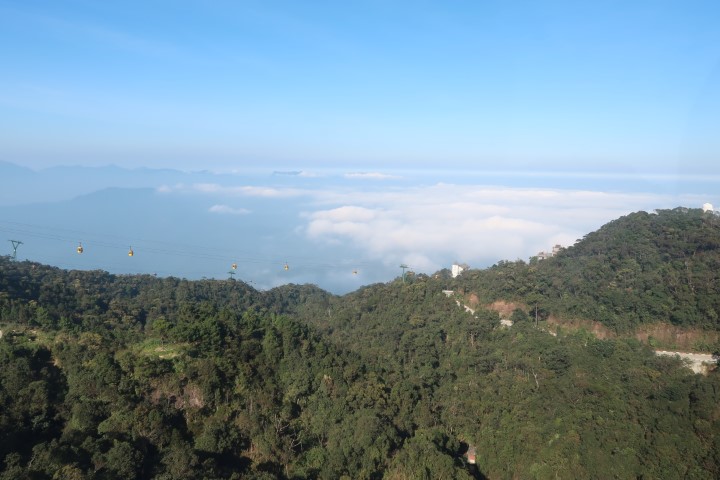 Sea of clouds starting to form across Ba Na Hills