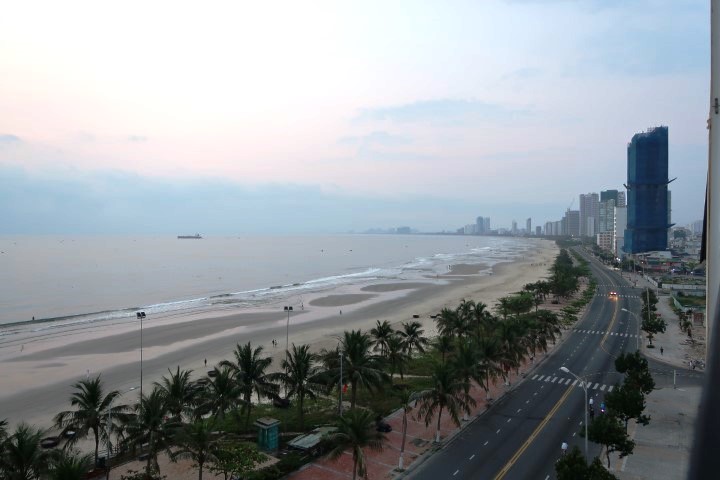 Seaview after sunrise as seen from Seashore Hotel Apartment Da Nang